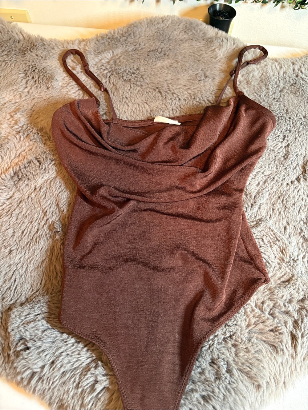 Free People Chocolate Brown Bodysuit Size XS - Picture 3 of 5